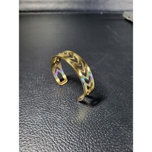 Rustic Cuff Chevron Arrow Bracelet Antiqued Gold‎ Tone